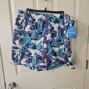 Columbia NWT Sandy River II Printed Shorts  Purple Lotus Women’s Size 2X